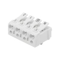 Клемма пружинная соединительная КСП 4-полюсная с монтажными ножками (50 шт./уп.) REXANT