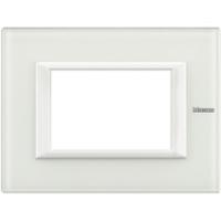 BT Axolute Белое стекло Рамка 3 мод прямоугольная