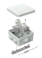 Коробка огнестойкая для о/п 40-0210-FR2.5-4-П Е15-Е120 с термопредохранителем RAL7035 80х80х40 (44 шт/кор) Промрукав