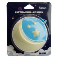 FN1173 Светильник-ночник Луна с датчиком освещенности 4LED 0,6W 220V желтый, FN1173