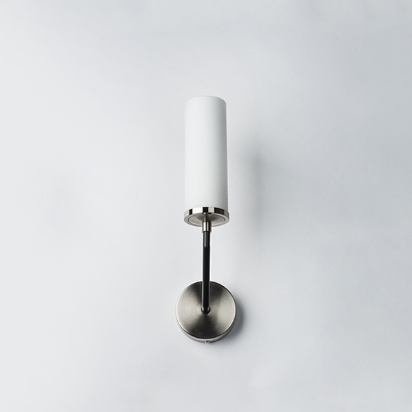 723615 Бра FLUME 1х40W E14 ЧЕРНЫЙ МАТОВЫЙ/НИКЕЛЬ