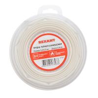 Трубка термоусаживаемая ТУТ нг 5,0/2,5мм, белая, ролик 2,44м REXANT