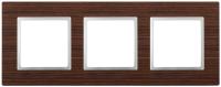 14-5303-10 ЭРА Рамка на 3 поста, дерево, Эра Elegance, венге+алюм (5/25/900)