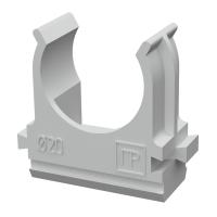 Крепеж-клипса для труб АБС-пластик в п/э d20 мм (100шт/1500шт уп/кор) Промрукав