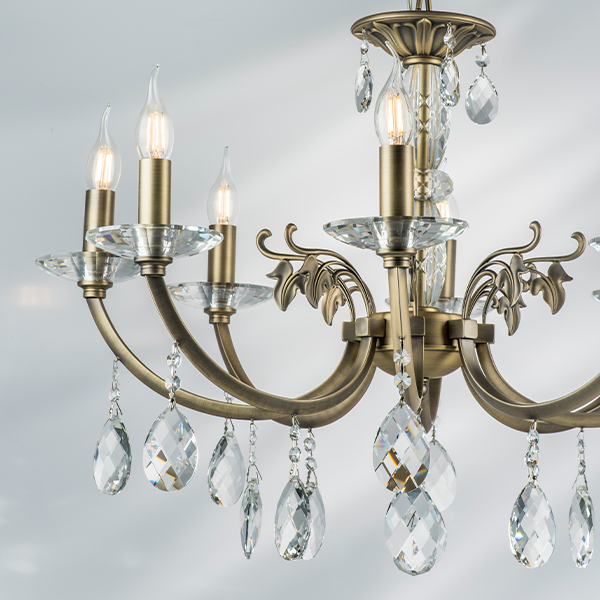 694081 Люстра подв STREGARO 8х60W E14 БРОНЗА