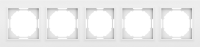 Рамка 5-я, Wave матовый белый, серия A07