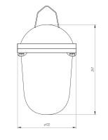 Светильник ЭРА НСП 02-100-001 без решетки Желудь сталь / стекло IP54 E27 max 100Вт 260х170 белый