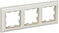 BRITE Рамка 3-местная РУ-3-Бр бежевый/жемчужный IEK