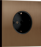 Розетка Schuko с заземлением, со шторками 16A 250 В~ , бронза, серия N96