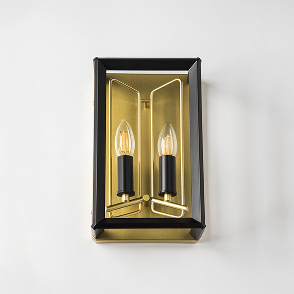 713627 Бра REGOLO 2х40W E14 ЧЕРНЫЙ МАТОВЫЙ/ЗОЛОТО