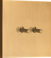 Переключатель на 2 тумблера, цилиндр, 10AX 250V, латунь, серия N96