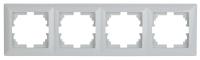 Рамка для розеток и выключателей Intro Solo 4-504-01 на 4 поста, СУ, белый