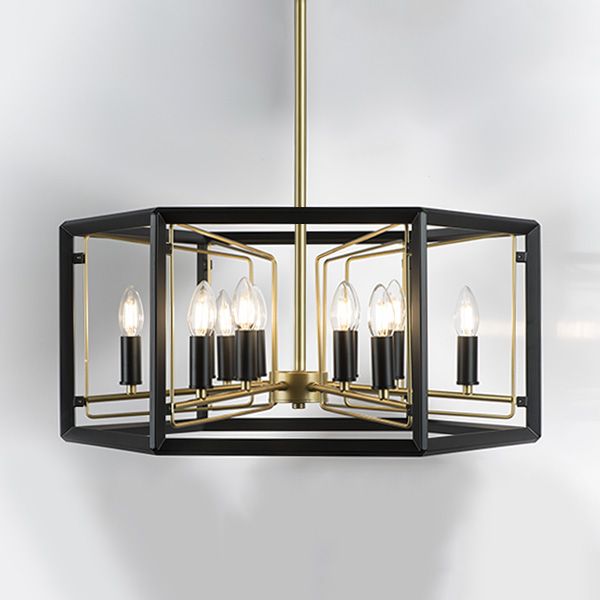 713327 Люстра REGOLO 12х40W E14 ЧЕРНЫЙ МАТОВЫЙ/ЗОЛОТО