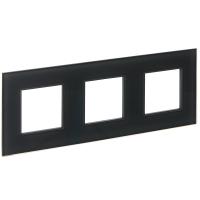 SKANDY Рамка 3-местная SK-F23G стекло графит IEK