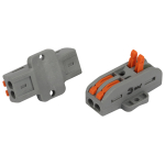 NO-225-453  Клемма ЭРА NO-225-453 проходная с монтажной площадкой 222-2412Р с рычагами 2 полюса 0.08-2.5/4 мм2 упаковка 2 шт