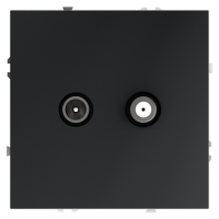 Розетка телевизионная встраиваемая VOLTUM S70 оконечная TV+SAT, (графит)