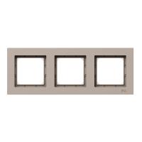 3 - местная рамка, IP44, кремовая, пластик Эпика EKF