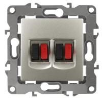 12-3112-15 ЭРА Розетка аудио двойная, IP20, Эра12, перламутр (10/100/3200)