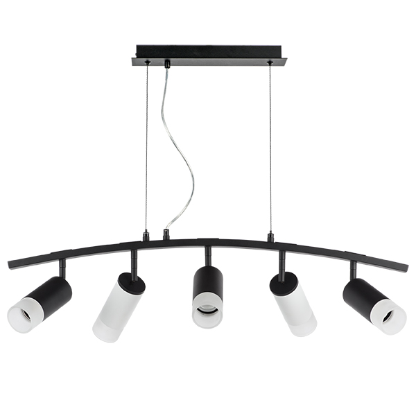 LR7353733621 Люстра RULLO 5х50W GU10 ЧЕРНЫЙ/БЕЛЫЙ (571735+214437-3+214436-2+202431-5)