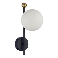 6581/1W MODERNI LN25 108 черный, золотой/белый металл  /стекло Настенный светильник E14 1*40W 220V MELODY