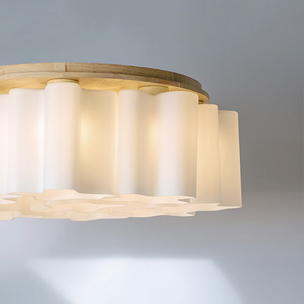 802095 Люстра NUBI LEGNO 9х40W E27 СВЕТЛОЕ ДЕРЕВО/БЕЛЫЙ