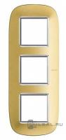 BT Axolute Матовое золото Рамка 2+2+2 мод эллипс