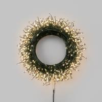 Гирлянда светодиодная Роса Фейерверк с контроллером 40м 1000 LED ТЕПЛЫЙ БЕЛЫЙ IP20 на катушке, зеленый провод NEON-NIGHT