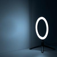 Светильник Gauss кольцевой 14W 700lm 3000-6500K 5V USB IP20 260*23мм черный дим пульт LED 1/20