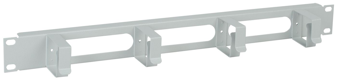 ITK Кабельный органайзер 19" 1U 4 кольца серый