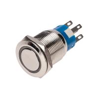 Кнопка антивандальная Ø19 12В(LED) Фикс (5с) OFF-ON/ON-OFF подсв/красная REXANT