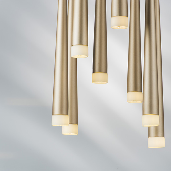 807083 Подвес PUNTO 8х25W G9 chrome + champagne