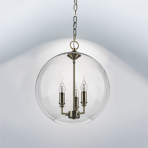 729131 Люстра SFERICO 3х40W E14 ЛАТУНЬ/ПРОЗРАЧНЫЙ