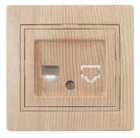 Розетка Intro Plano 1-303-11 информационная RJ45, IP20, СУ, Plano, сосна