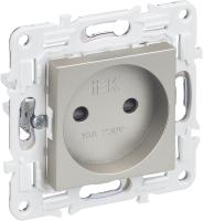 SKANDY Розетка без заземления с защитными шторками 10А SK-R01Sh шампань IEK
