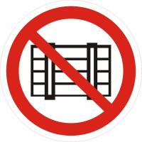 Знак наклейка P12 "Запрещается загромождать проходы и (или) складировать" (200x200) ГОСТ 12.4.026-2015 EKF PROxima