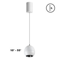359341 OVER NT24 000 белый Светильник подвесной с механизмом регулировки высоты, провод 2м IP20 LED 7W 3000K 760Лм 170-265V SFERO