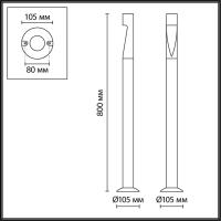 7206/5GLA NATURE ODL27 Ландшафтный светильник IP65 LED 5W 180° 3000K 85-265V FRANKIE