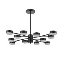 8117/12 COMFI LN25 195 черный, металл Люстра LED GX53 12*7W 220V TORINA