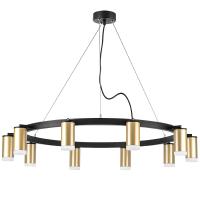 LR0204000 Люстра RULLO 10х50W GU10 ЧЕРНЫЙ/ЗОЛОТО (571020+214440-10+202430-10)