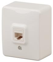 11-3202-02 ЭРА Розетка телефонная RJ11, ОУ, IP20, Эра Эксперт, сл.кость (16/160/3200)