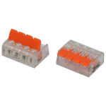 NO-225-430  Клемма ЭРА NO-225-430 универсальная 221-414 компактная с рычагами 4-проводная 0.2-4 мм2 упаковка 2 шт