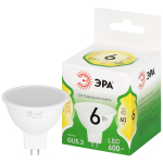 LED MR16-6W-830-GU5.3 GL  Лампа светодиодная ЭРА GREEN LINE LED MR16-6W-830-GU5.3 GL 6Вт софит теплый свет GU5.3