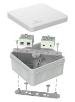 Коробка огнестойкая для о/п двухкомпонентная 60-0210-FR10.0-4 Е15-Е120 RAL7035 80х80х40 Промрукав