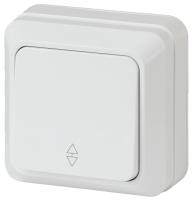 2-103-01 Intro Переключатель, 10А-250В, IP20, ОУ, Quadro, белый (10/200/3600)