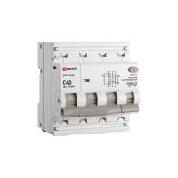 Автоматический выключатель дифференциального тока селективный АВДТ-63N (S) 3P+N 40А 100мА характеристика C тип AC электромеханический 6кА PROXIMA EKF