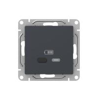 Механизм розетки USB-С, быстрая, графит Эпика EKF