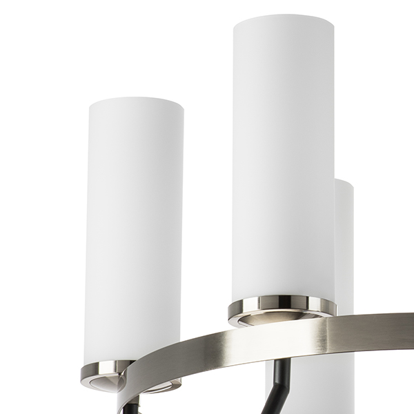 723065 Люстра FLUME 6х40W E14 ЧЕРНЫЙ МАТОВЫЙ/НИКЕЛЬ