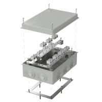 Коробка огнестойкая для о/п 40-0330-FR6.0-4-22-Р Е15-Е60 RAL7035 260х175х90 (7 шт/кор) Промрукав
