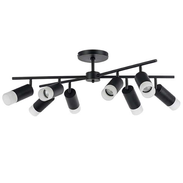 LR7283781 Люстра RULLO 8х50W GU10 ЧЕРНЫЙ (571728+214437-8+202431-8)