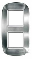 BT Axolute Фактурная сталь Рамка 2+2 мод эллипс